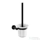 Omnires MODERN PROJEKT fali WC kefe, matt üveg tartóval, matt fekete MP60620BL