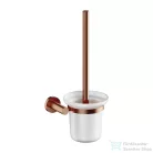 Omnires MODERN PROJEKT fali WC kefe, matt üveg tartóval, szálcsiszolt réz MP60620CPB