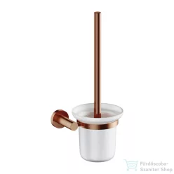   Omnires MODERN PROJEKT fali WC kefe, matt üveg tartóval, szálcsiszolt réz MP60620CPB