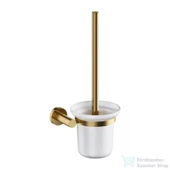   Omnires MODERN PROJEKT fali WC kefe, matt üveg tartóval, szálcsiszolt arany színű MP60620GLB