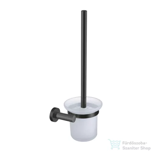 Omnires MODERN PROJEKT fali WC kefe, matt üveg tartóval, szálcsiszolt grafit MP60620GR