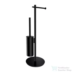   Omnires MODERN PROJEKT álló WC kefe/papír tartó állvány, matt fekete MP60810BL