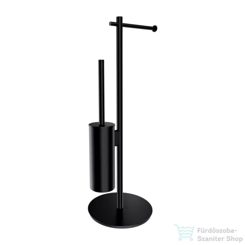 Omnires MODERN PROJEKT álló WC kefe/papír tartó állvány, matt fekete MP60810BL