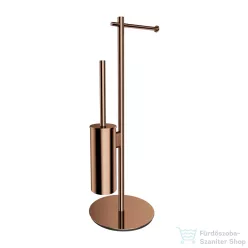   Omnires MODERN PROJEKT álló WC kefe/papír tartó állvány, polírozott réz MP60810CP