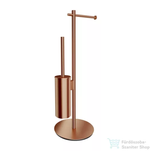 Omnires MODERN PROJEKT álló WC kefe/papír tartó állvány, szálcsiszolt réz MP60810CPB