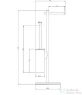 Omnires MODERN PROJEKT álló WC kefe/papír tartó állvány, króm MP60810CR