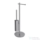 Omnires MODERN PROJEKT álló WC kefe/papír tartó állvány, szálcsiszolt nikkel MP60810NI