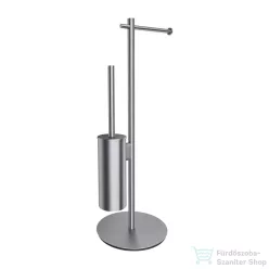   Omnires MODERN PROJEKT álló WC kefe/papír tartó állvány, szálcsiszolt nikkel MP60810NI