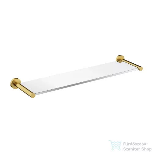 Omnires MODERN PROJEKT 55 cm-es üvegpolc, szálcsiszolt sárgaréz MP60930BSB