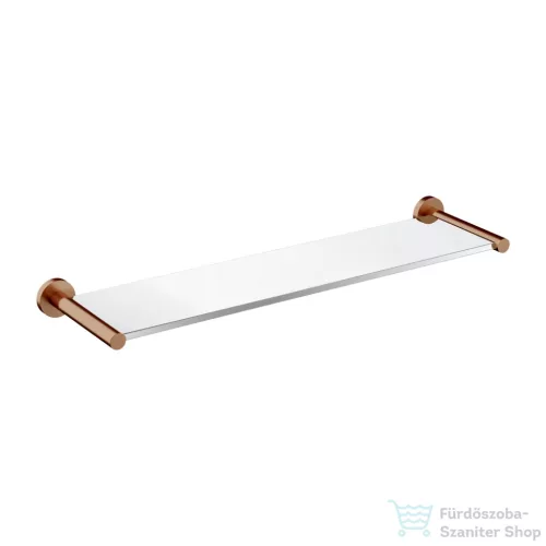 Omnires MODERN PROJEKT 55 cm-es üvegpolc, szálcsiszolt réz MP60930CPB