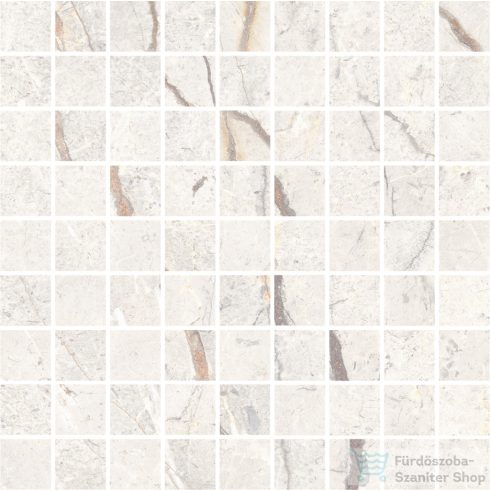 Marazzi MYSTONE SILVER ROOT White Mosaico 30x30 cm-es padlólap, MPNK