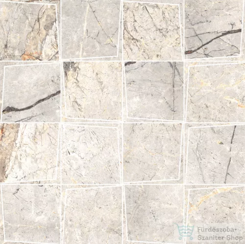 Marazzi MYSTONE SILVER ROOT Beige Mosaico Prisma 30,3x30,3 cm-es padlólap, MPYE