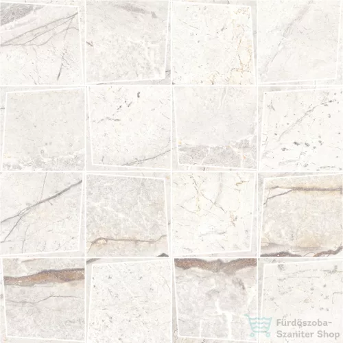 Marazzi MYSTONE SILVER ROOT White Mosaico Prisma 30,3x30,3 cm-es padlólap, MPYF