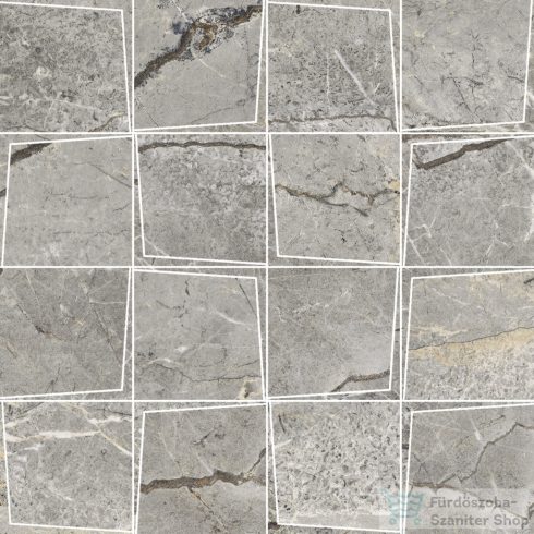 Marazzi MYSTONE SILVER ROOT Grey Mosaico Prisma 30,3x30,3 cm-es padlólap, MPYG