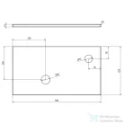 SAPHO MINOR öntöttmárvány pult, jobbos, 40x22cm (MR405)
