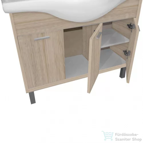 Leziter Nerva 105 cm-es tükrös felsőszekrény, Sonoma tölgy MS105FKZSTST