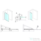 Sapho POLYSAN MODULAR SHOWER tolóajtó fix résszel, 1200mm, transzparent üveg (MS5-120)