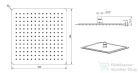 Sapho Slim fejzuhany 300x300mm, rozsdamentes acél MS563