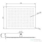 Sapho SLIM fejzuhany, téglalap, 400x300mm, inox (MS585)