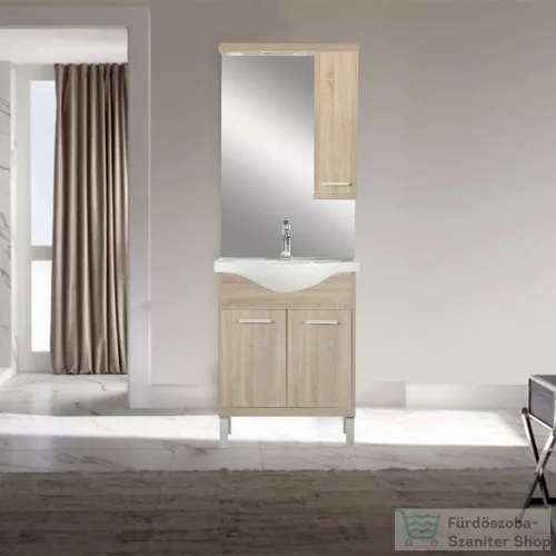 Leziter Nerva 65 cm-es tükrös felsőszekrény, Sonoma tölgy MS65FKZSTST