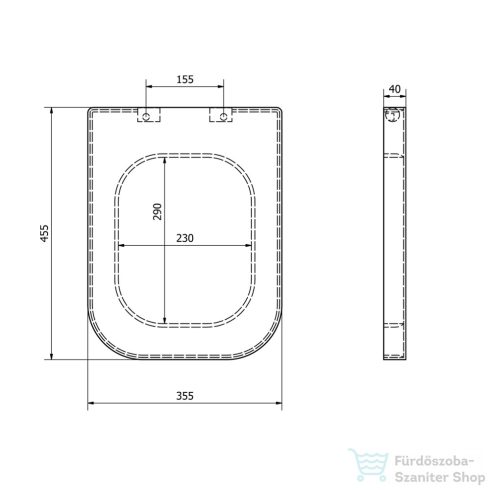 Sapho GSI TRACCIA WC-ülőke, hidraulikus  MS69CN11