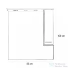 Leziter Nerva 85 cm-es tükrös felsőszekrény, Sonoma tölgy MS85FKZSTST