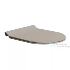   Sapho GSI SLIM soft close WC-ülőke, matt tortora/króm (MS86CSN05)