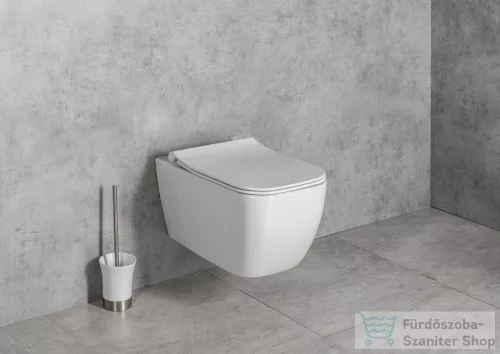 Sapho GSI MODO WC-ülőke, Soft Close, duroplast, matt fehér, króm pánt (MS98C09)