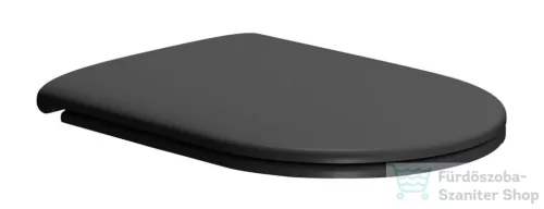 Sapho GSI PURA/KUBE X WC-ülőke, Soft Close, duroplast, matt fekete/króm (MS992C26)