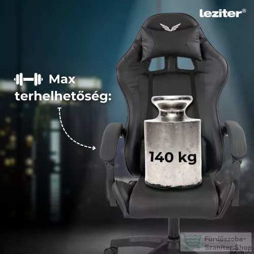 Leziter Raven gamer irodai forgószék fekete MT-1206