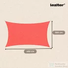 Leziter Rana napvitorla négyszög alakú 3x4 m piros MXR-02-Red
