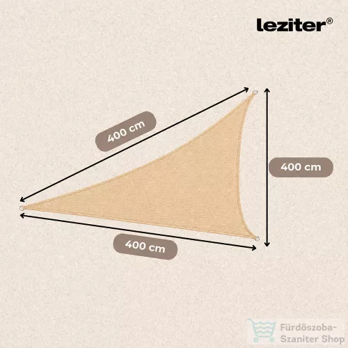 Leziter Rana napvitorla háromszög alakú 4x4x4 m bézs MXR-03-Beige