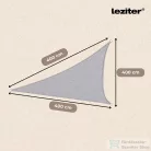 Leziter Rana napvitorla háromszög alakú 4x4x4 m szürke MXR-03-Grey