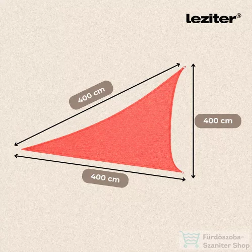 Leziter Rana napvitorla háromszög alakú 4x4x4 m piros MXR-03-Red