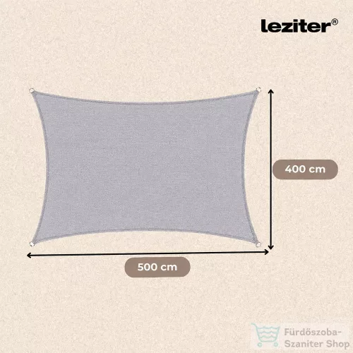 Leziter Rana napvitorla négyszög alakú 4x5 m szürke MXR-08-Grey