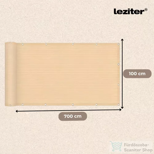Leziter Erkély árnyékoló, belátásgátló 7 m bézs MXR-12-Beige