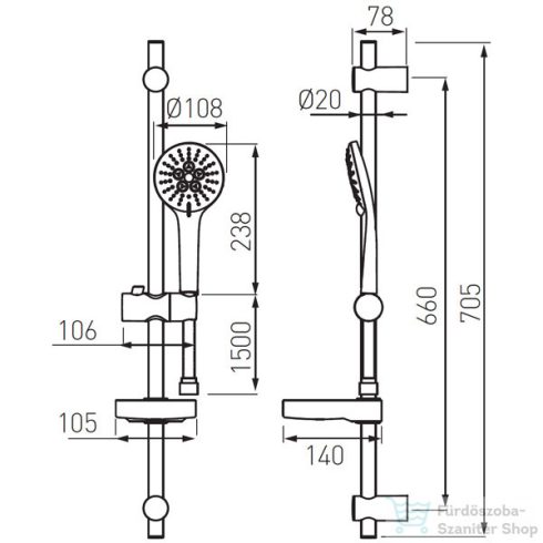 Ferro Nessa zuhanyszett N350B