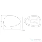 Sapho STEN tükör LED világítással, 80x55cm (NA280)