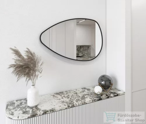 Sapho STEN keretes tükör, 80x51cm, matt fekete (NA380)