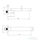 Deante CASCADA kádkifolyó 215 mm, mozgatható, króm NAC_084K