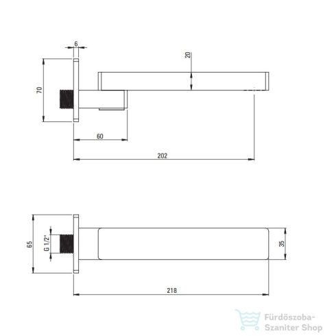 Deante CASCADA kádkifolyó 215 mm, mozgatható, króm NAC_084K
