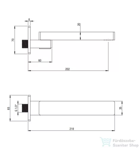 Deante CASCADA kádkifolyó 215 mm, mozgatható, króm NAC_084K