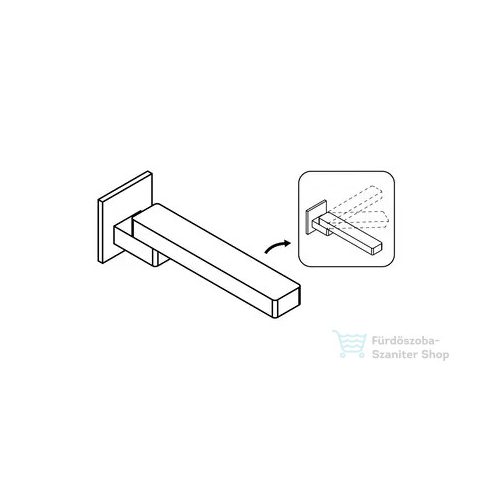 Deante CASCADA kádkifolyó 215 mm, mozgatható, króm NAC_084K