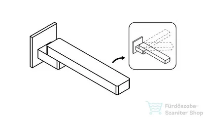 Deante CASCADA kádkifolyó 215 mm, mozgatható, króm NAC_084K
