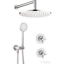   Deante TEMISTO falsík alatti zuhanyszett, csapteleppel, esőztetővel, króm NAC_09QT