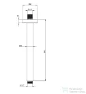 Deante CASCADA mennyezeti zuhany kifolyócső 250 mm, titanium NAC_D42K