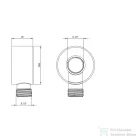 Deante CASCADA sarokcsatlakozó, kerek , titanium NAC_D54K