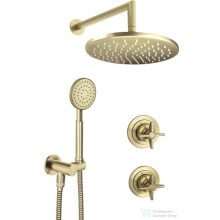   Deante TEMISTO falsík alatti zuhanyszett, csapteleppel, esőztetővel, sárgaréz NAC_M9QT