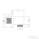 Deante CASCADA sarokcsatlakozó, szögletes , nero NAC_N55K