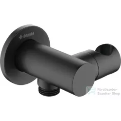   Deante Cascada kerek gégecsőcsatlakozós zuhanytartó, fekete NAC_N57K